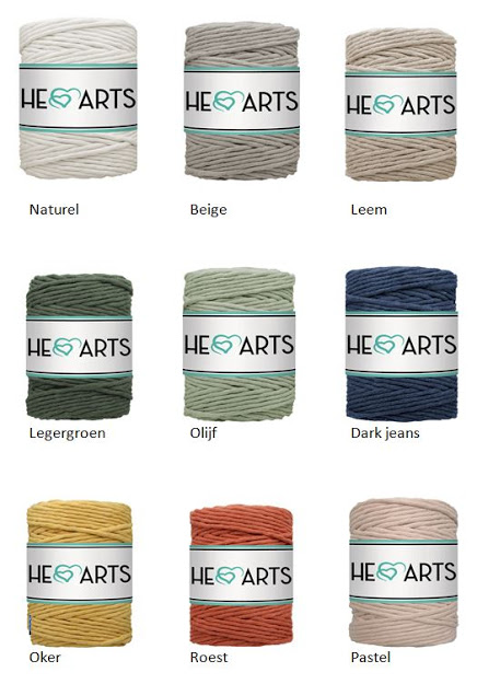 kleurkaart 5 mm twist